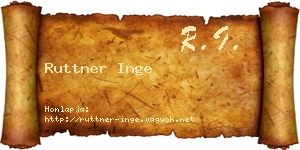 Ruttner Inge névjegykártya